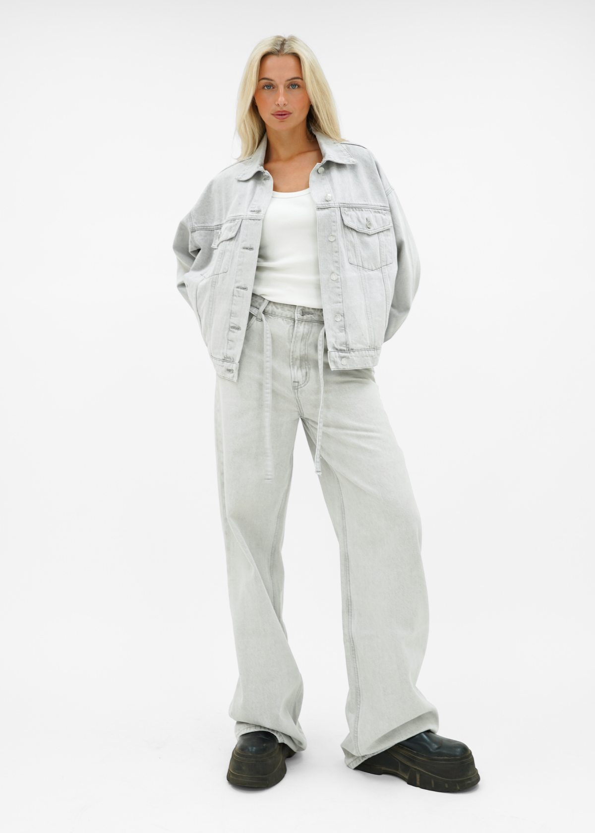 Baggy jeans light washed grey (tall)