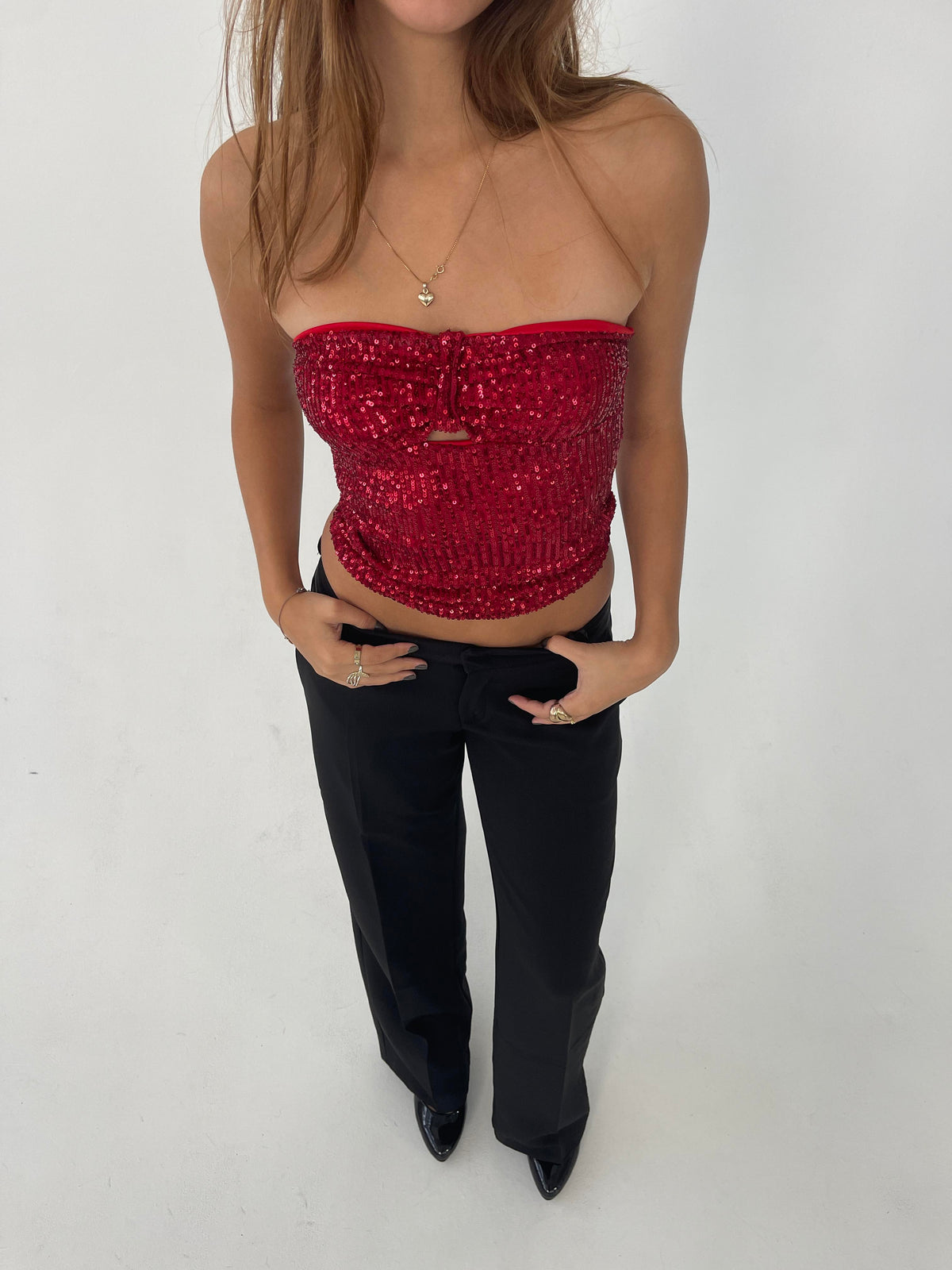 Margot sequin top - Red