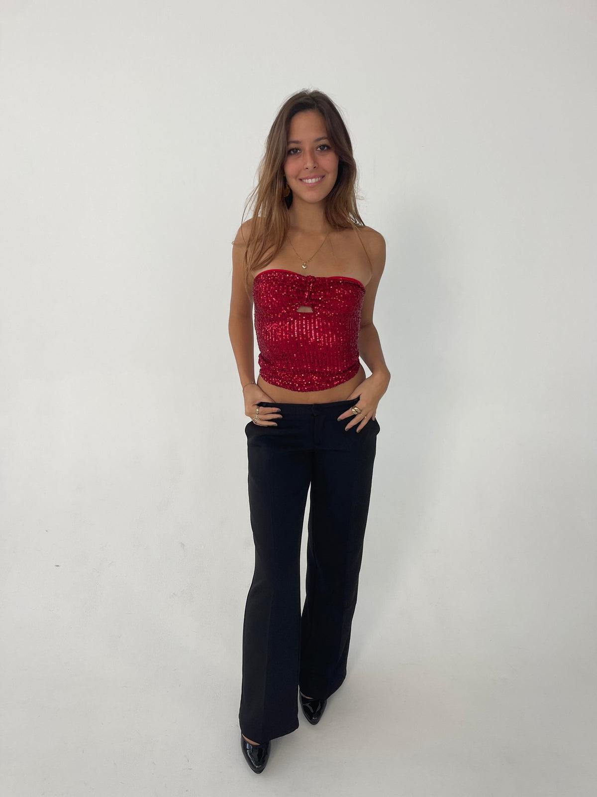 Margot sequin top - Red