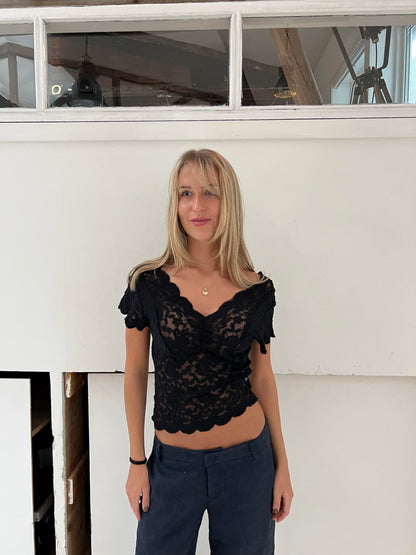 Isabel lace blouse - Black