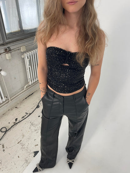 Margot sequin top - Black