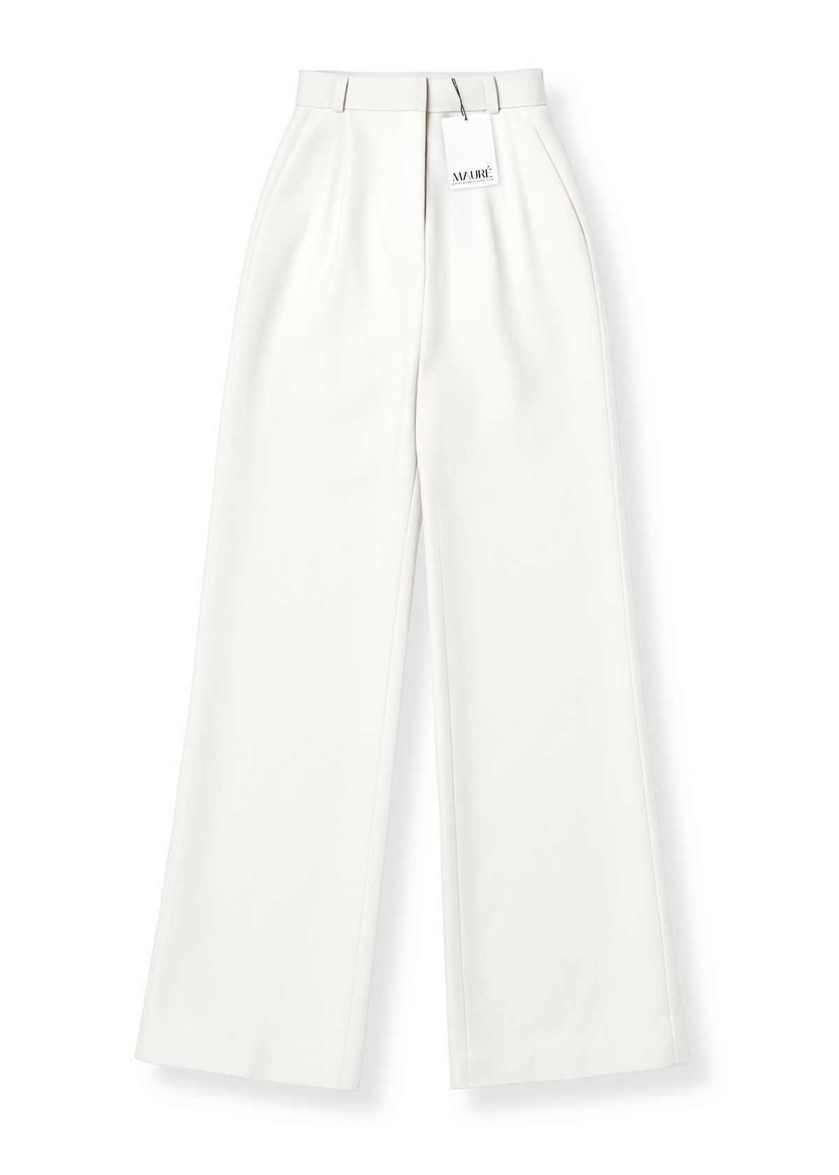 High waist wide leg pants casual white (tall)