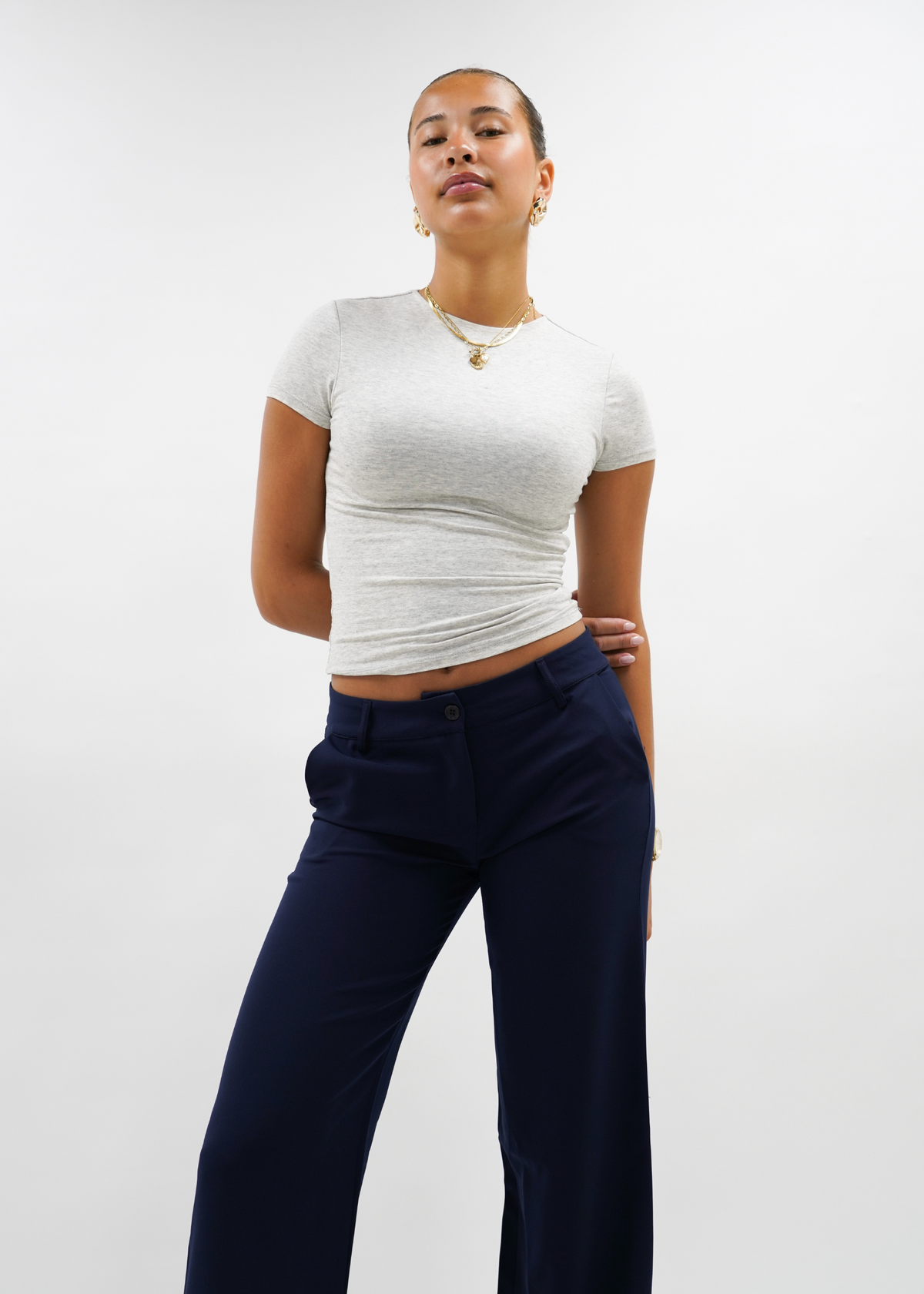 Low/mid waist pants casual night blue (tall)