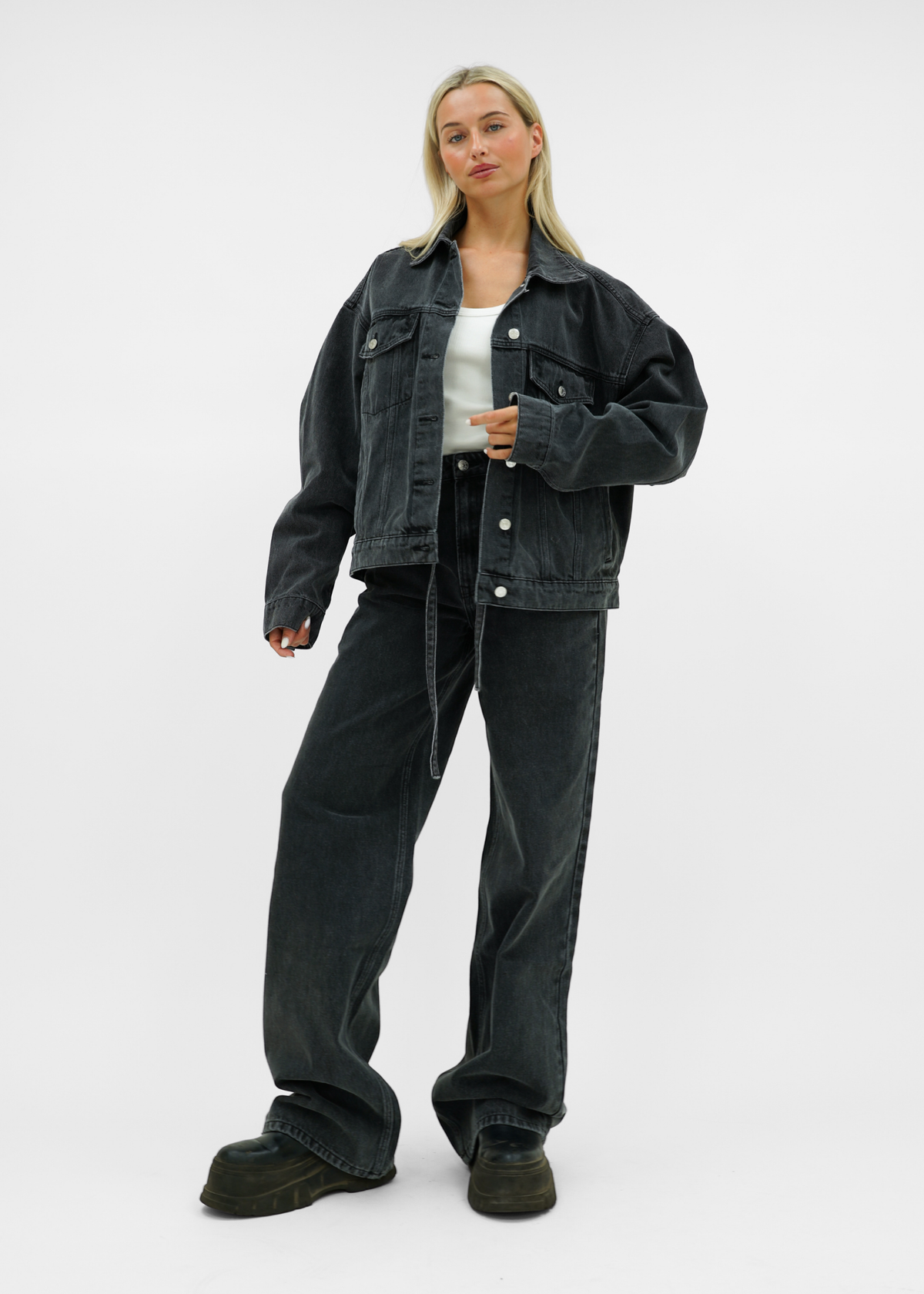 Baggy jeans dark washed grey (tall)