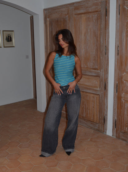 Emmeline glitter top - Blue