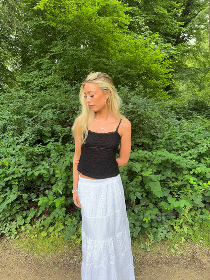 Bente lace top - Black