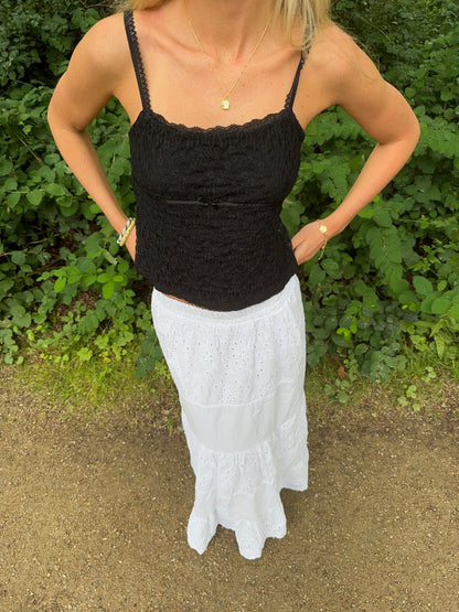 Bente lace top - Black