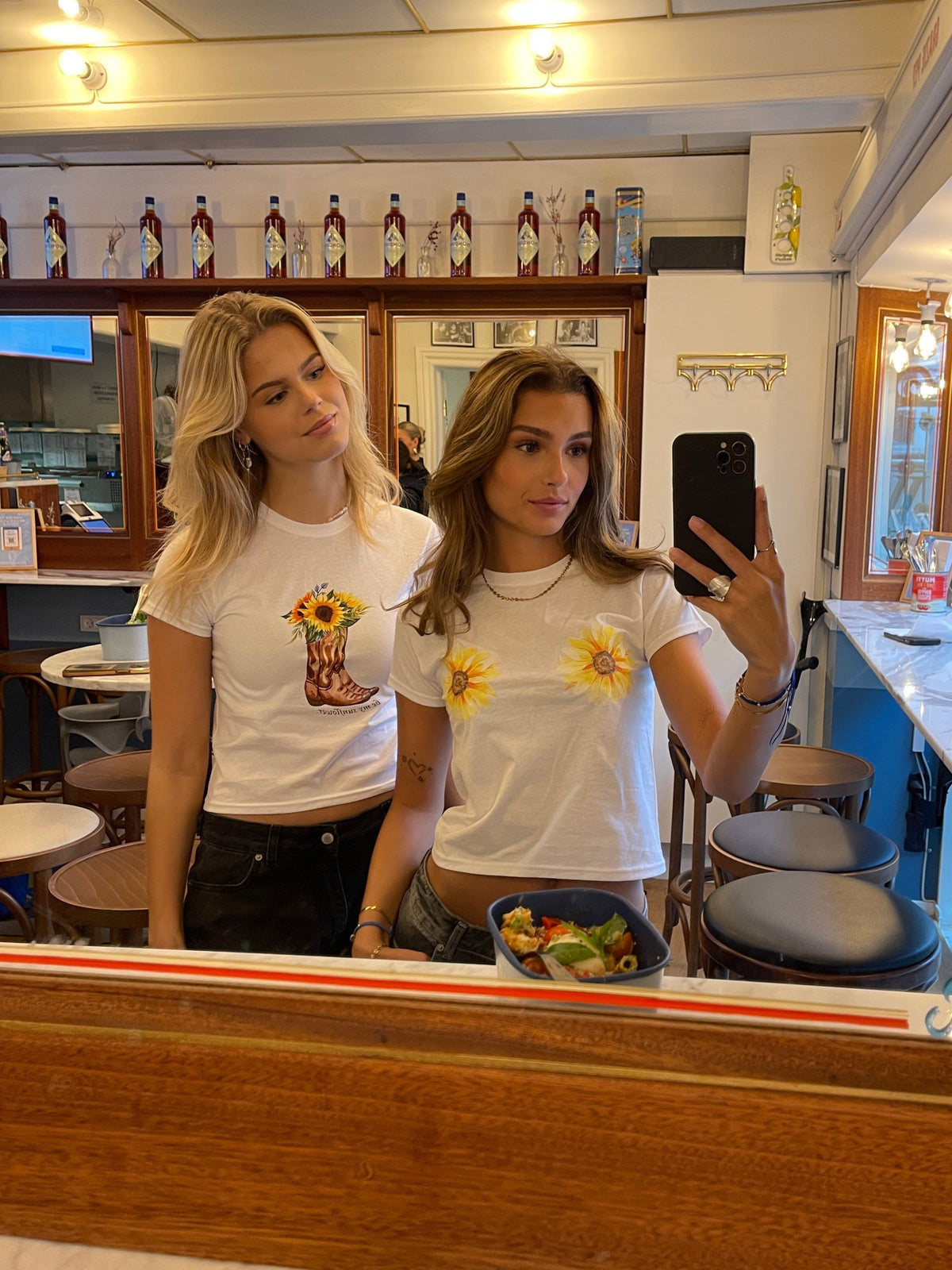 "Be my sunflower" baby tee - White