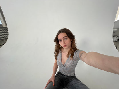 Bernadette lace top - Grey
