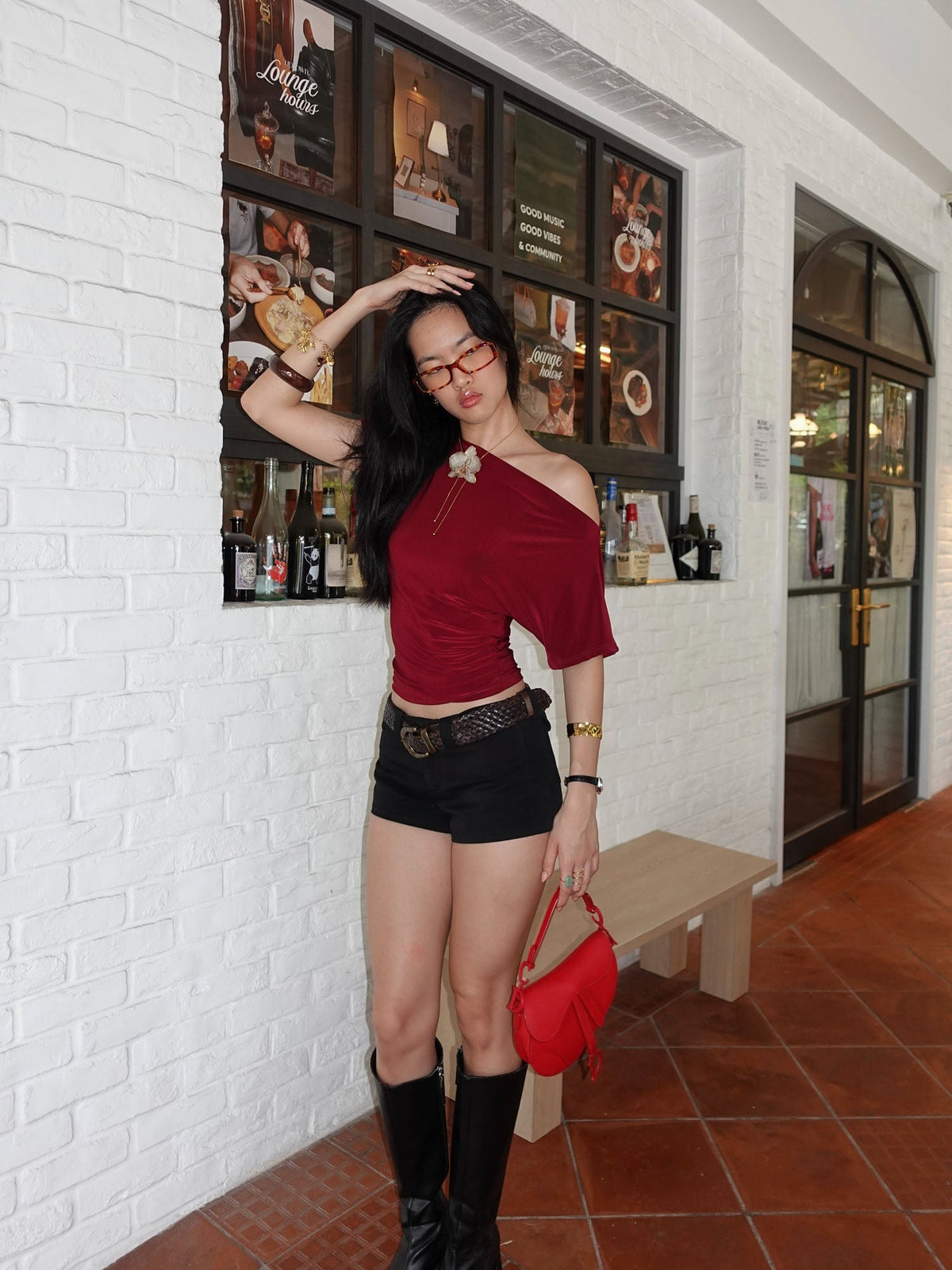 Florine fitted t-shirt - Red