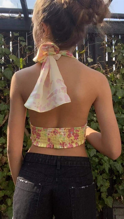 Gianna flower top - Yellow