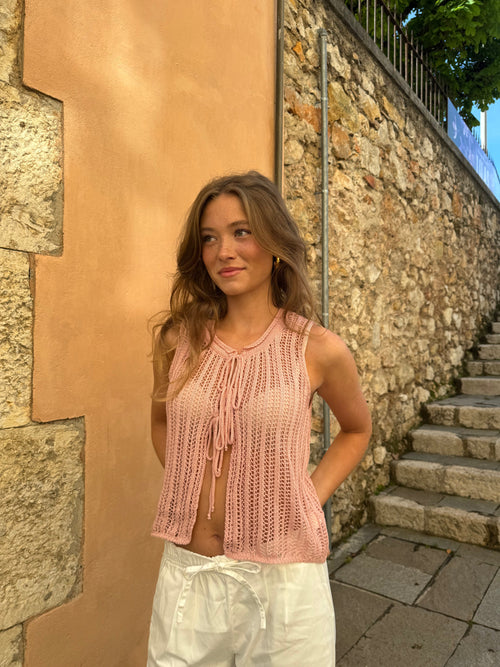 Hadil knitted top - Pink