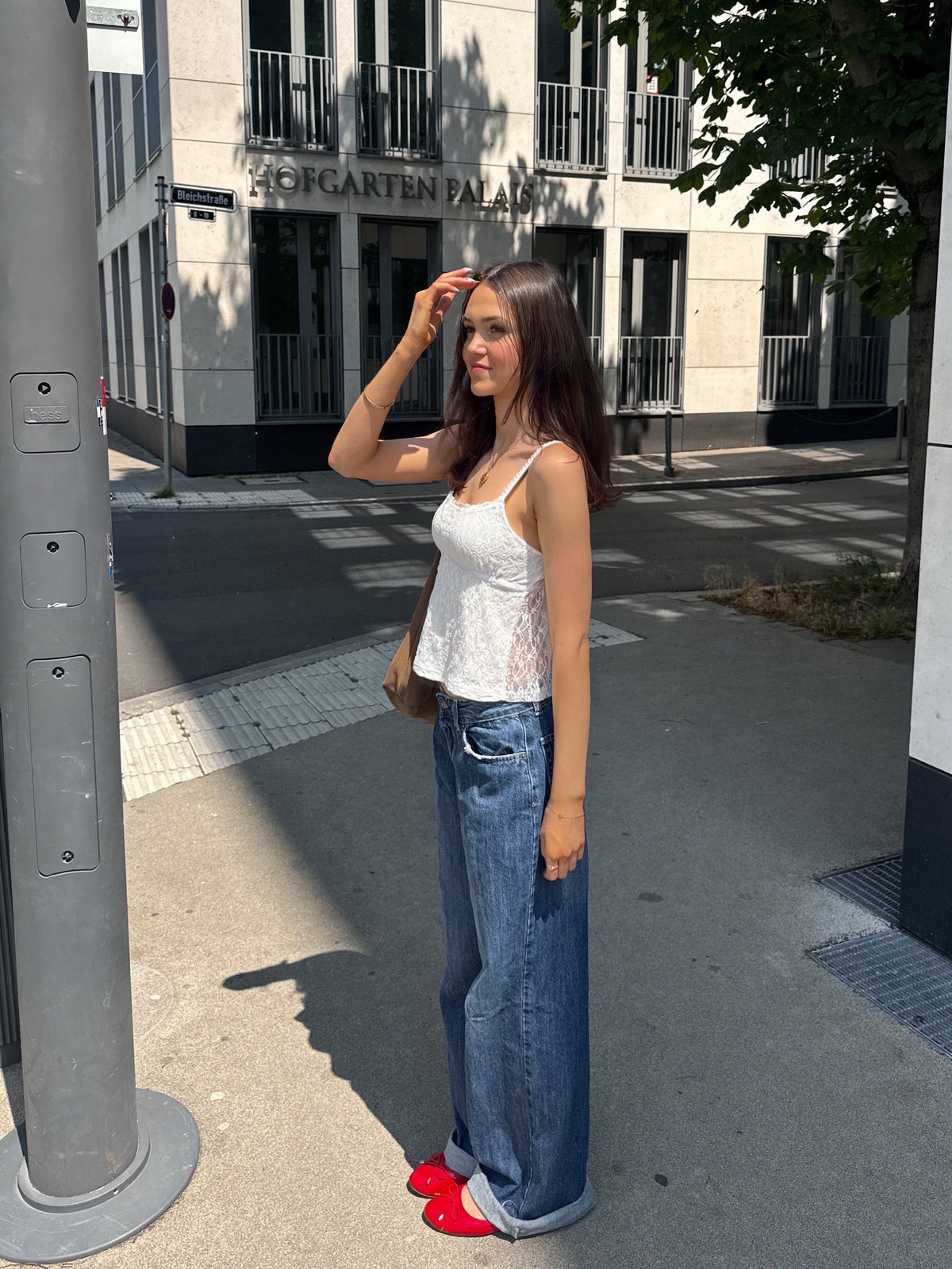 Bente lace top - White