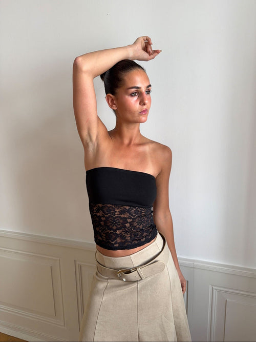 Zera lace top - Black