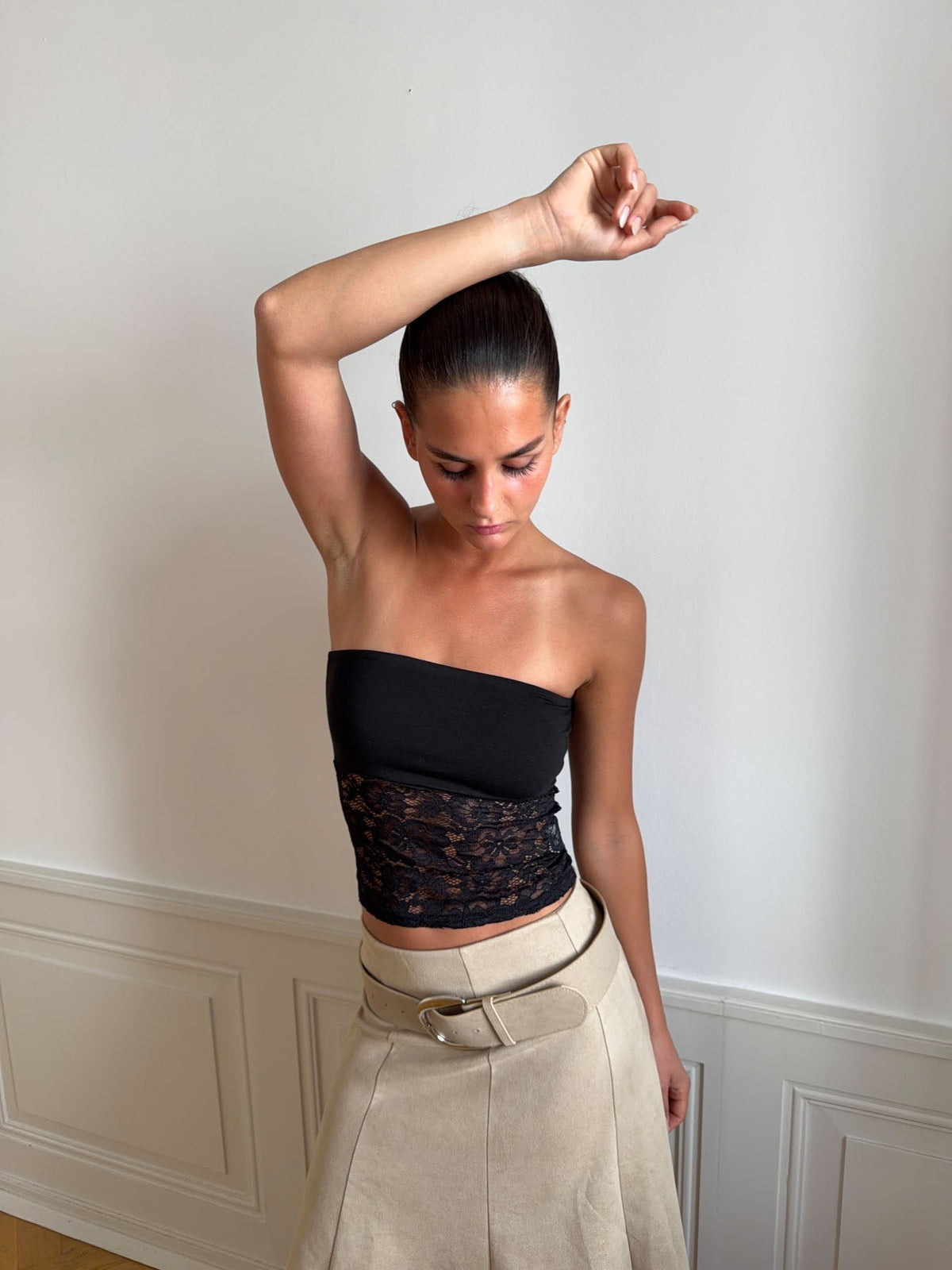 Zera lace top - Black