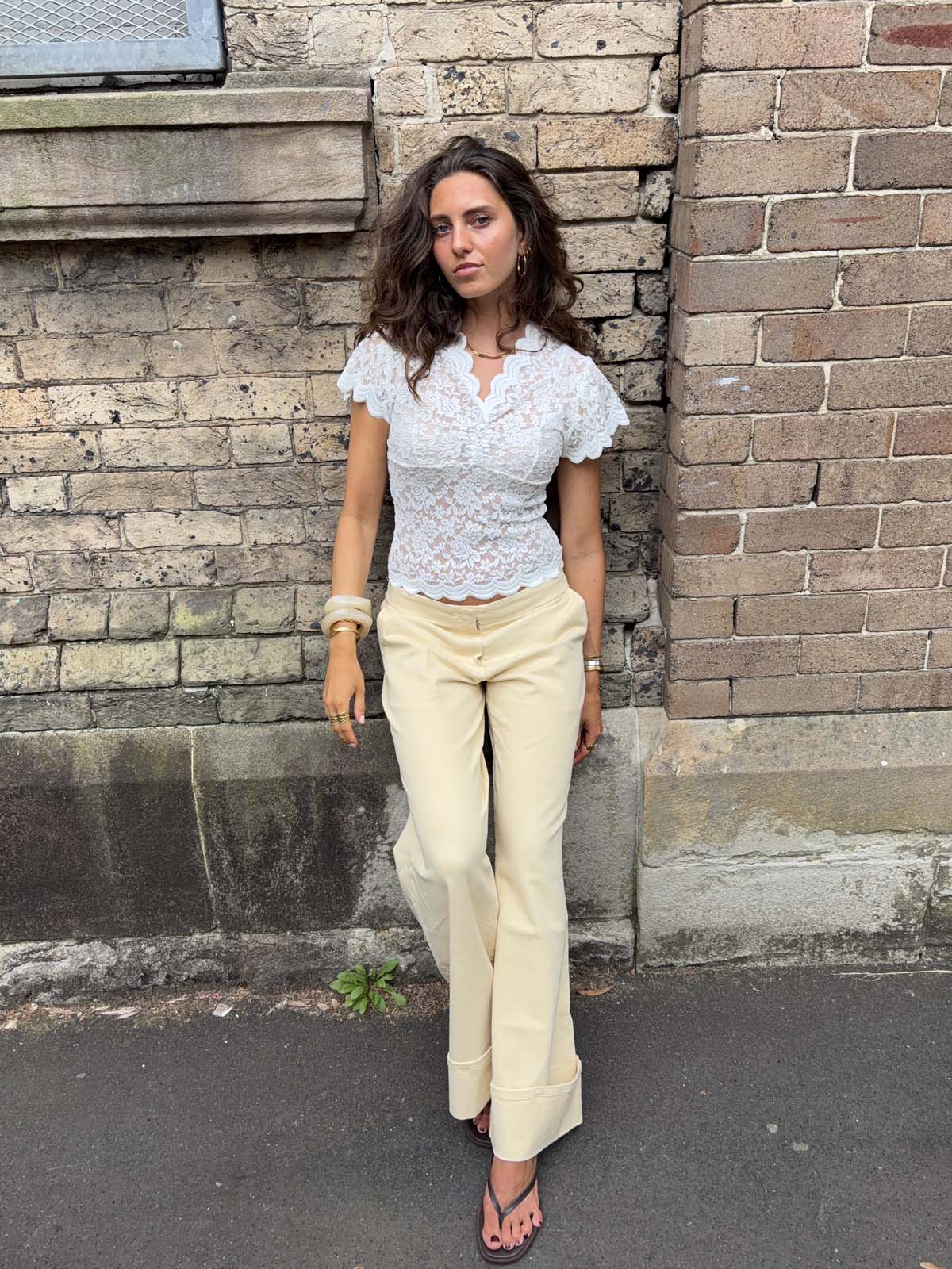 Isabel lace blouse - White