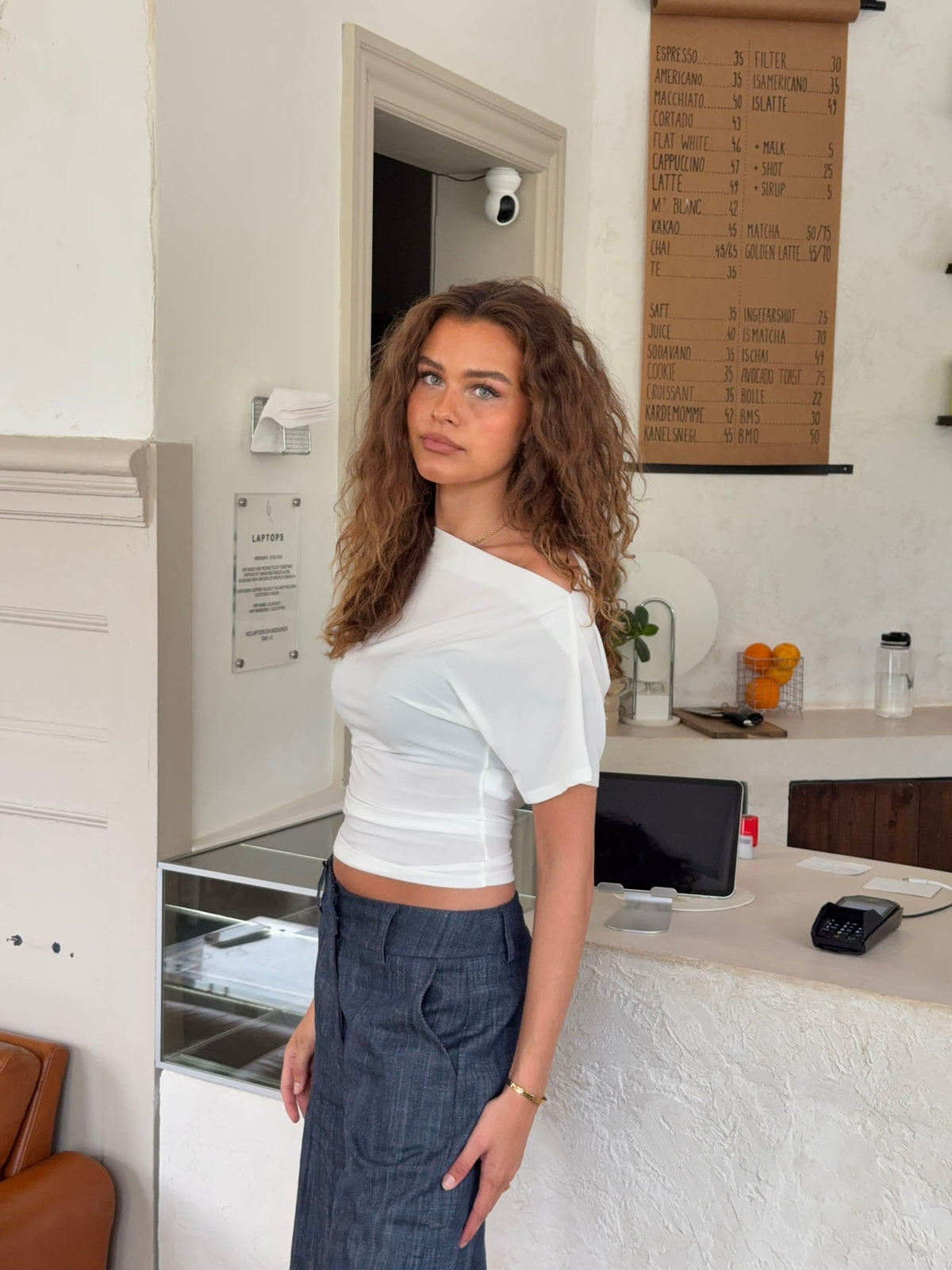 Florine fitted t-shirt – White