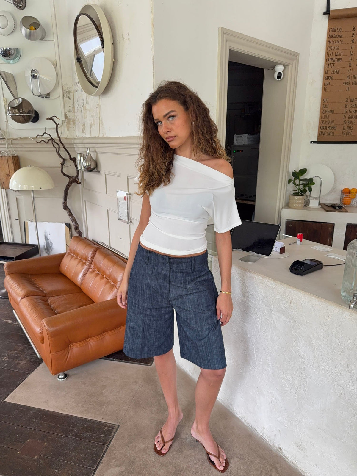 Florine fitted t-shirt – White
