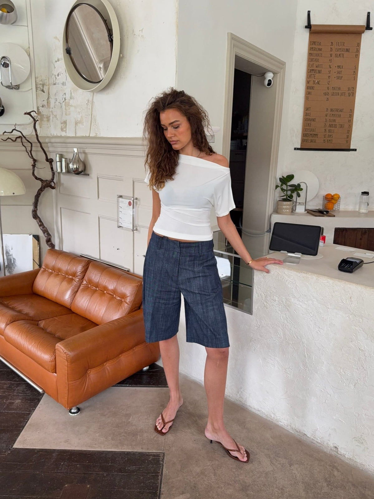 Florine fitted t-shirt – White