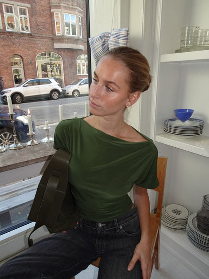 Florine fitted t-shirt – Khaki