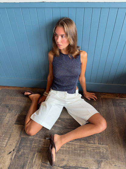 Montania shimmer top - Navy
