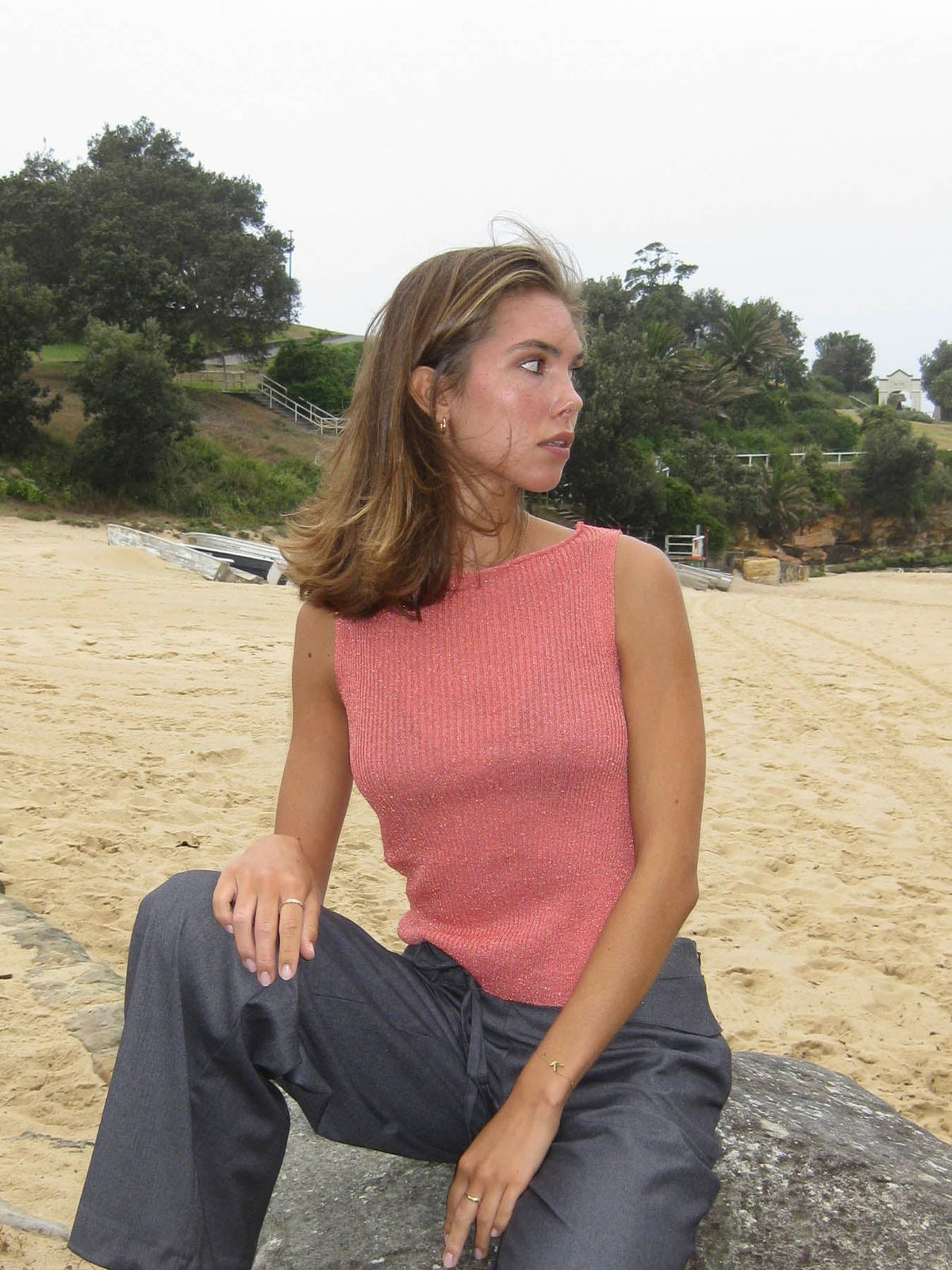 Montania shimmer top - Rose