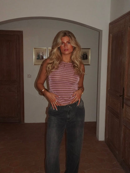 Emmeline glitter top - Purple