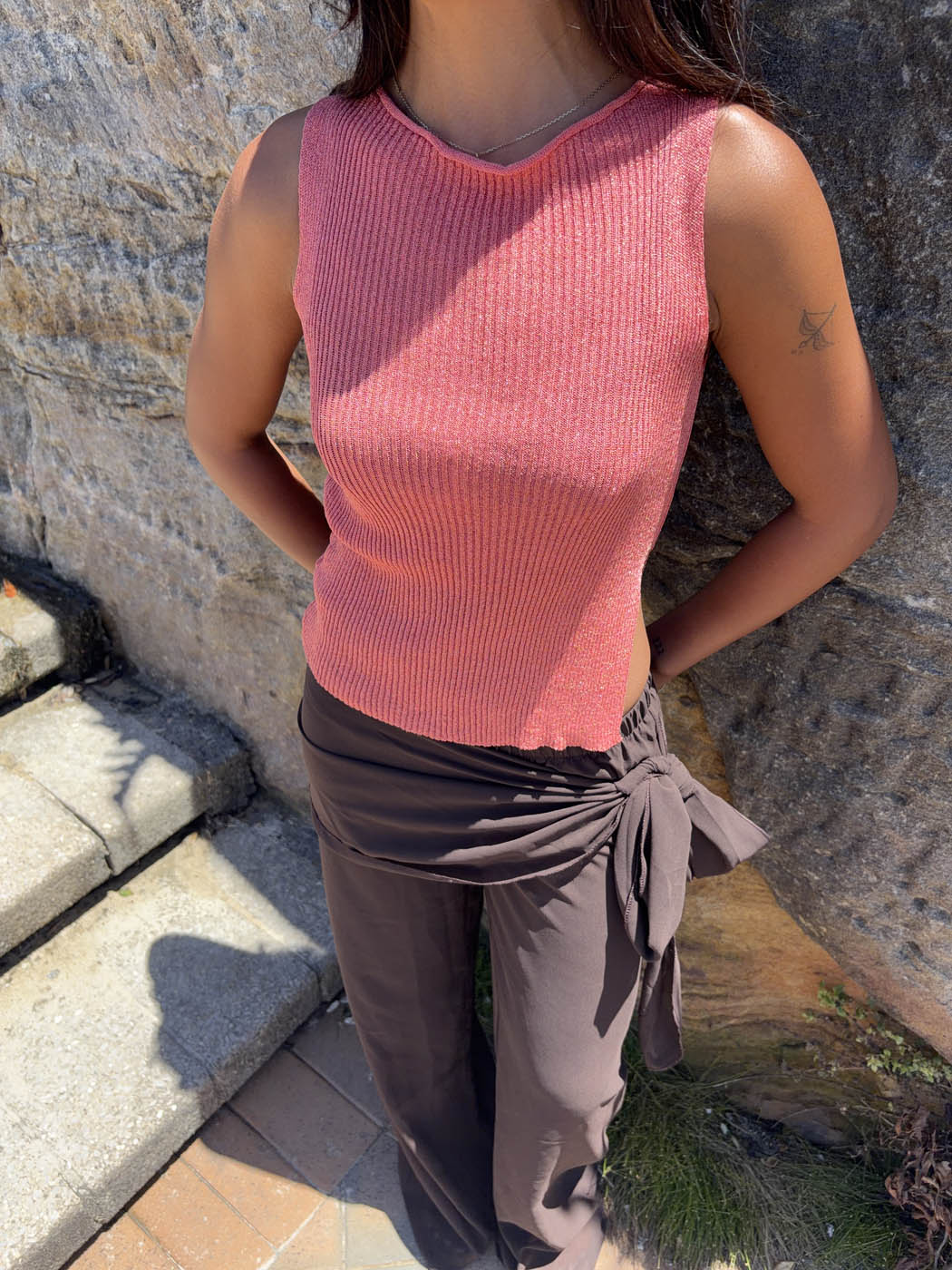 Montania shimmer top - Rose