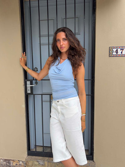 Crystal halterneck top - Blue