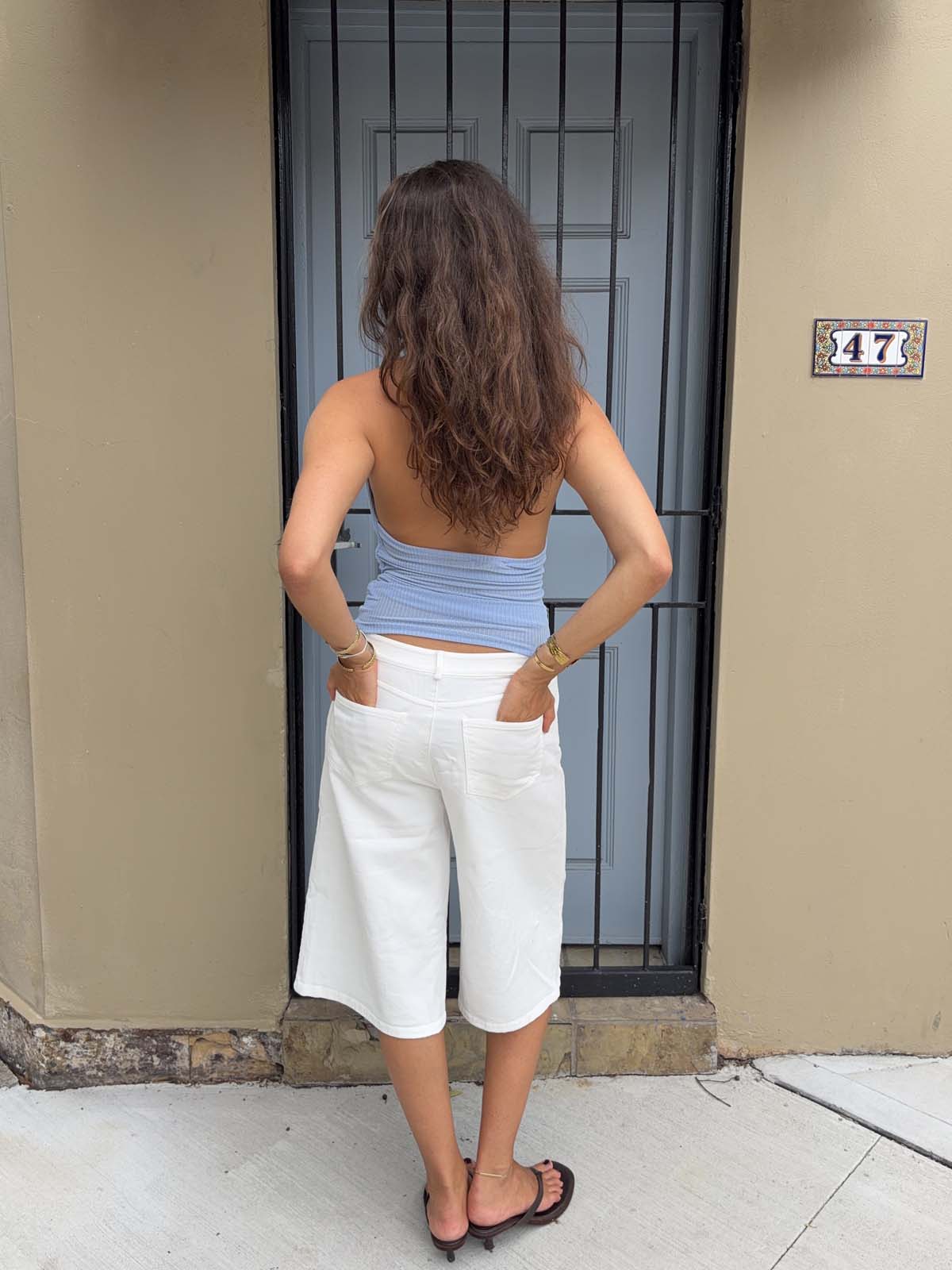 Crystal halterneck top - Blue