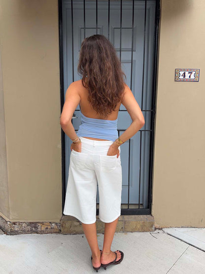 Crystal halterneck top - Blue