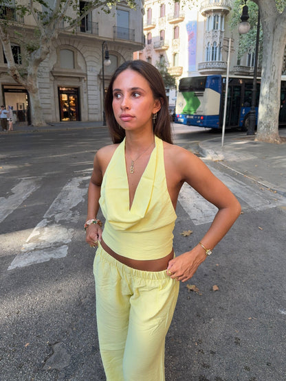 Snuvia halterneck top – Yellow