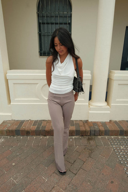 Dora halterneck top - White