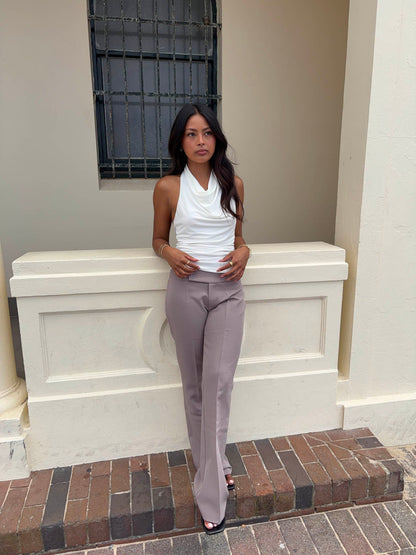 Dora halterneck top - White