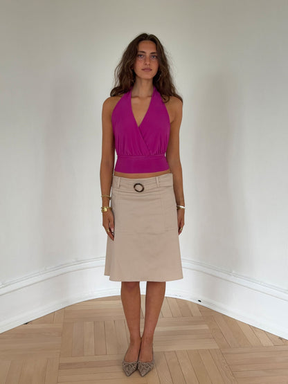 Darina halterneck top - Fuchsia