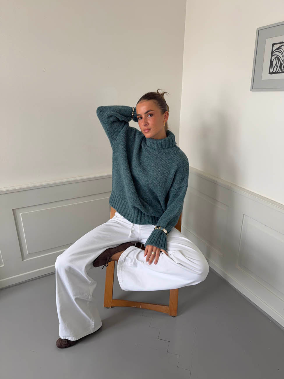 Valdamara oversized turtleneck - Blue