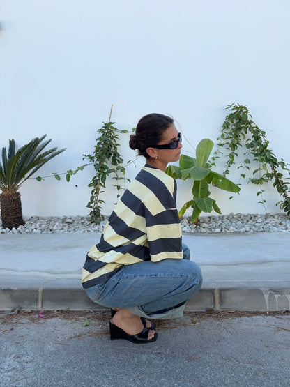 Zinnia oversized t-shirt - Yellow/grey