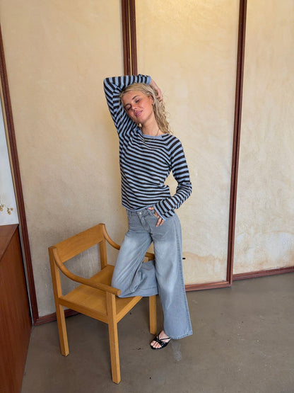 Josa striped knit -  Blue/brown