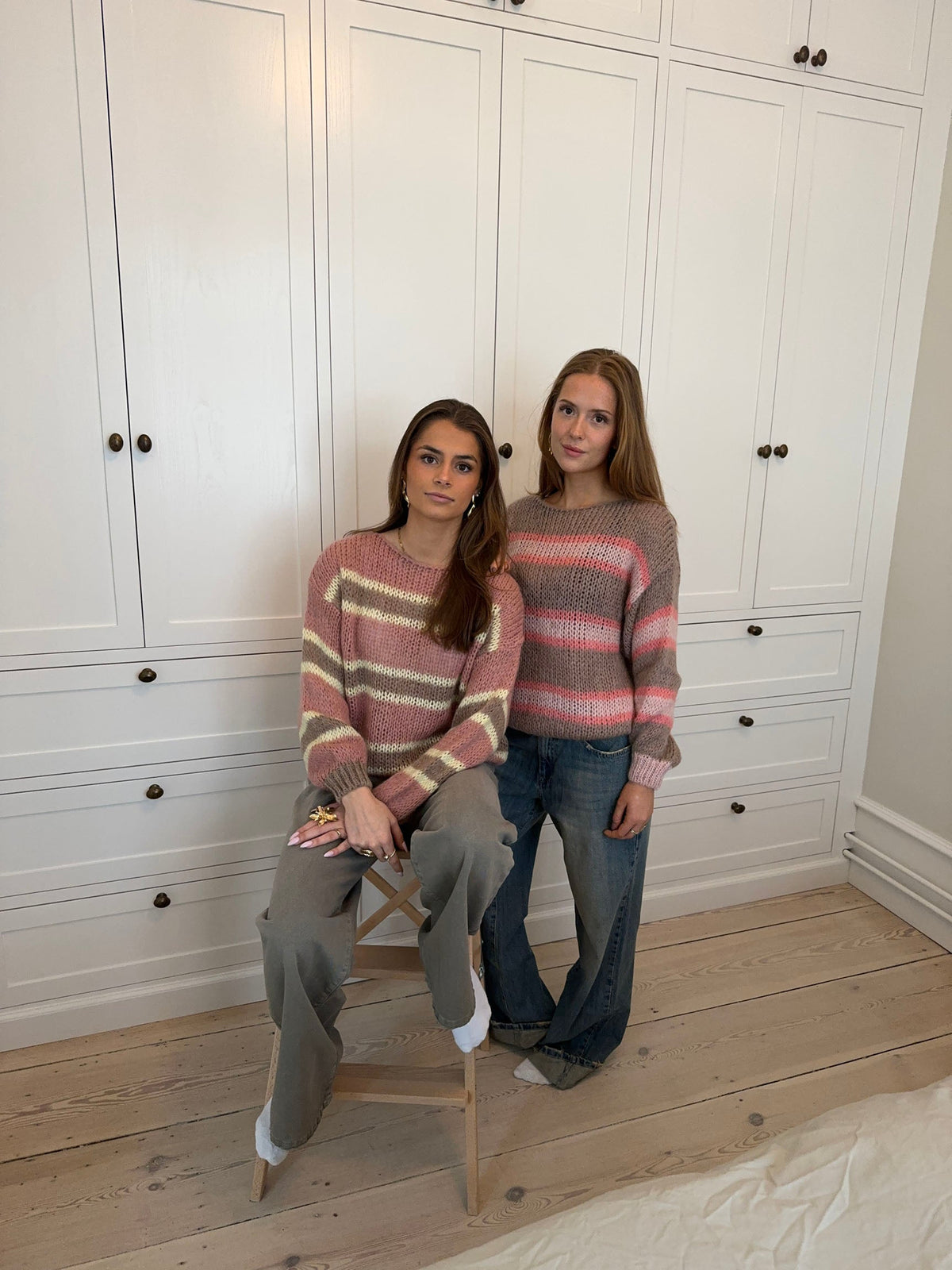 Evelina knit - Pink/Yellow/Taupe