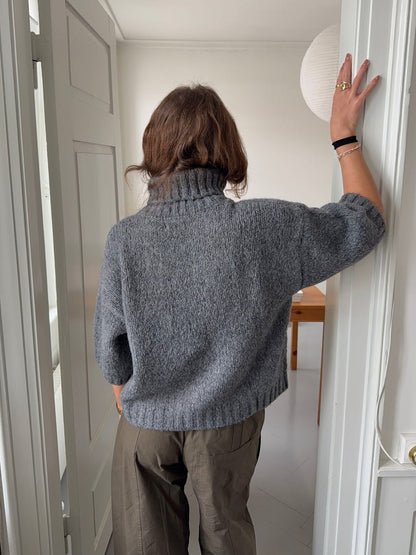 Dubleo knit sweater with short sleeves - Grey