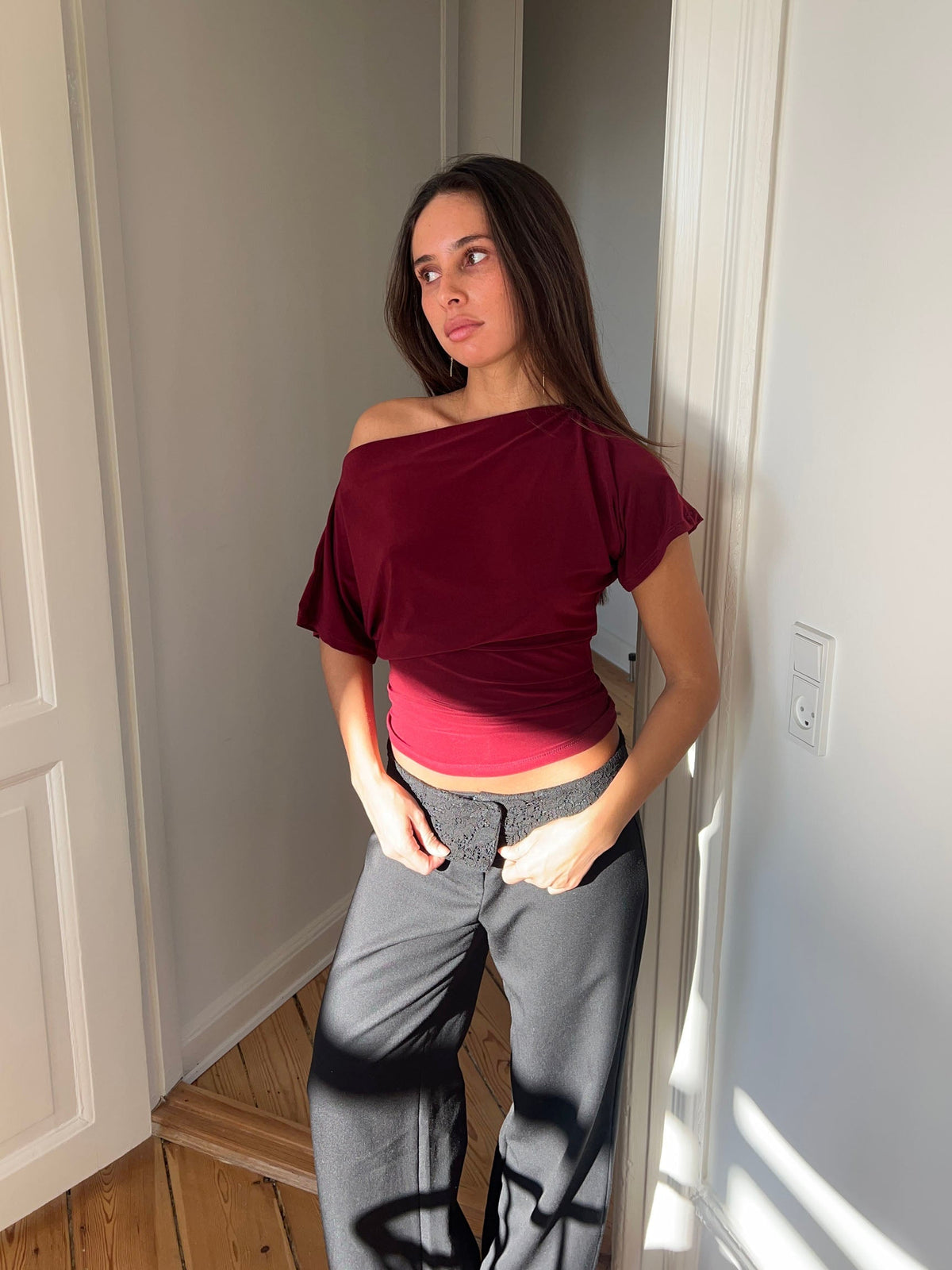 Florine fitted t-shirt - Red