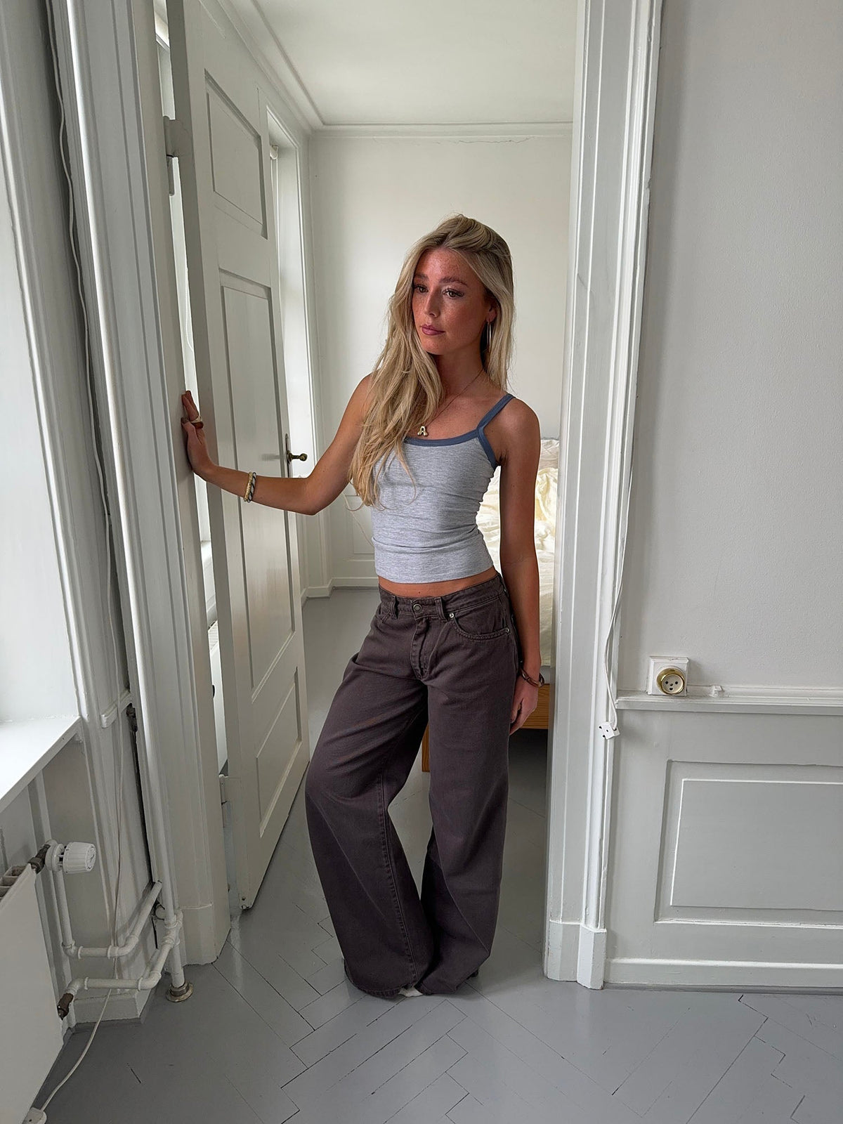 Wren tank top - Grey/blue