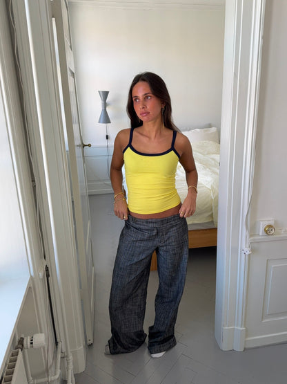 Wren tank top - Yellow/navy
