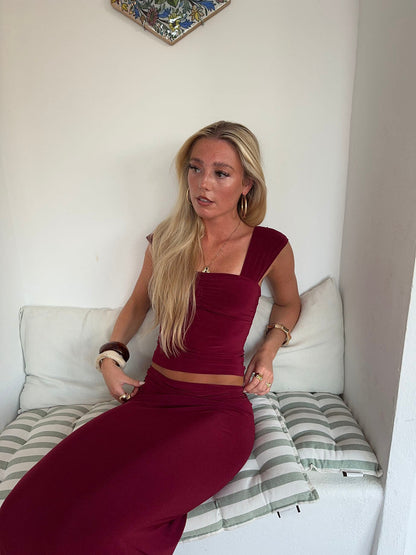 Malia top – Burgundy