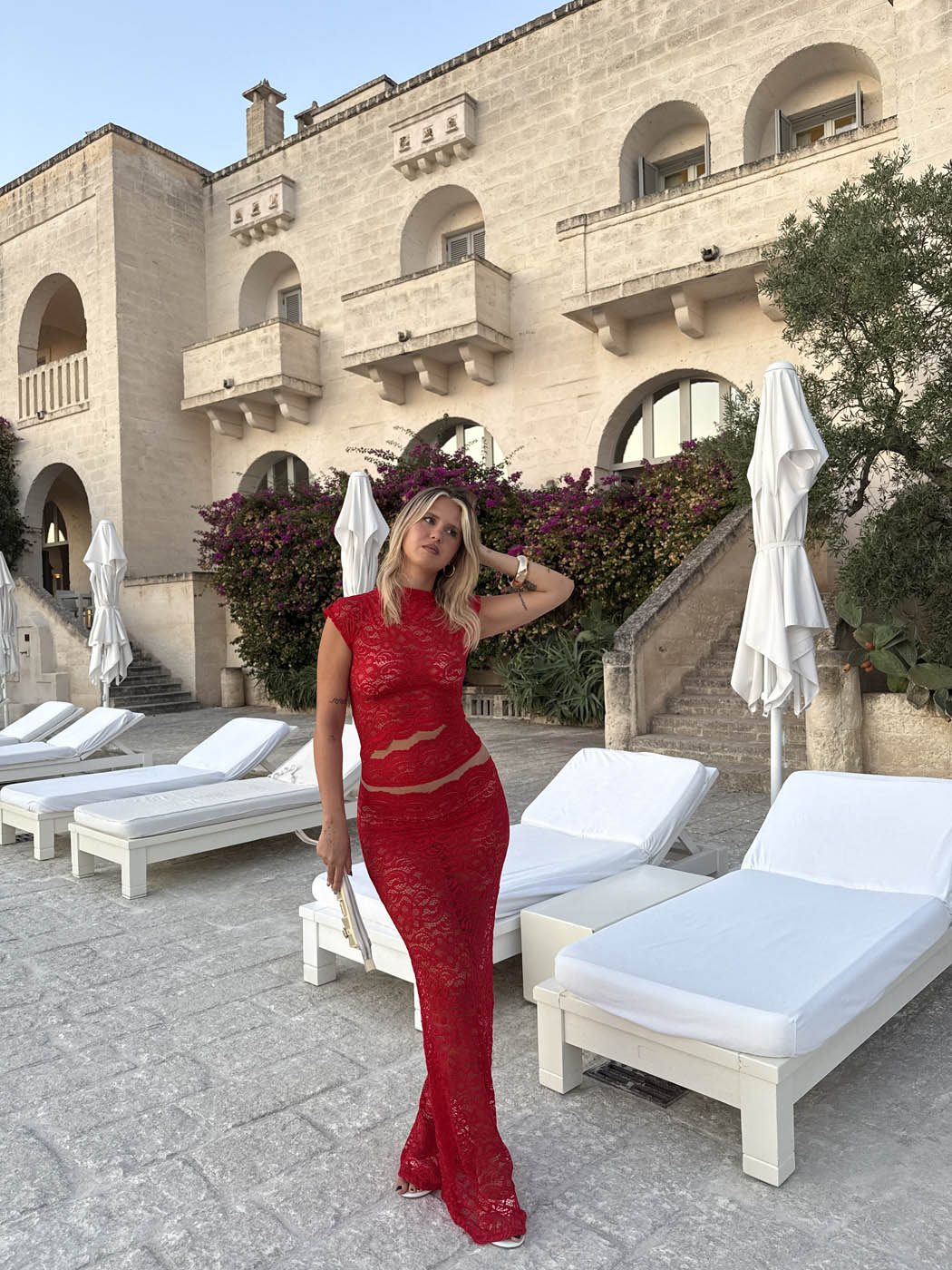Marisole top in lace - Red