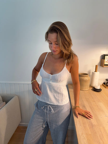 Reena top with ties – White