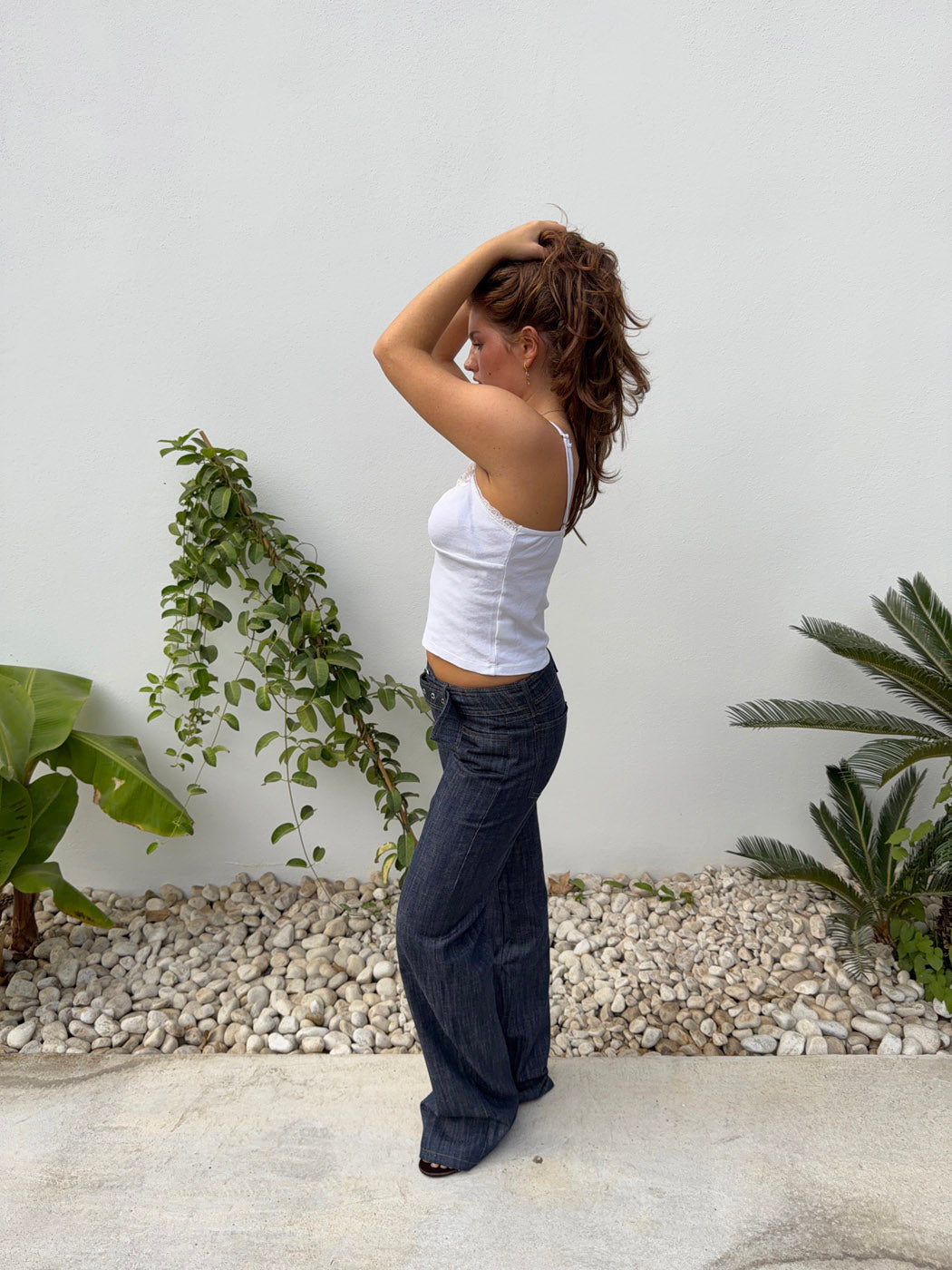 Destiny top with lace - White