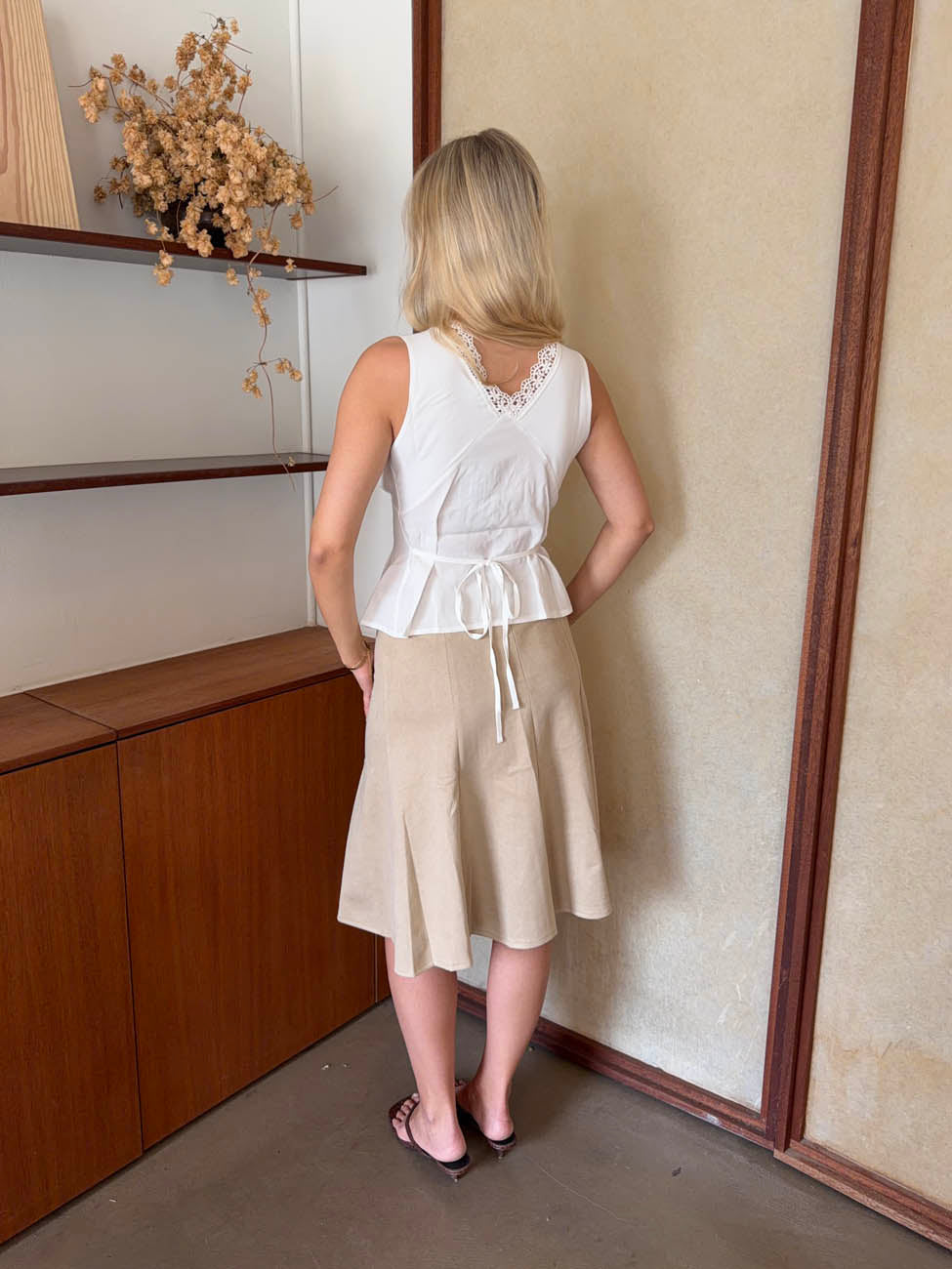 Bohima top with details - White