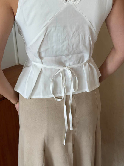 Bohima top with details - White
