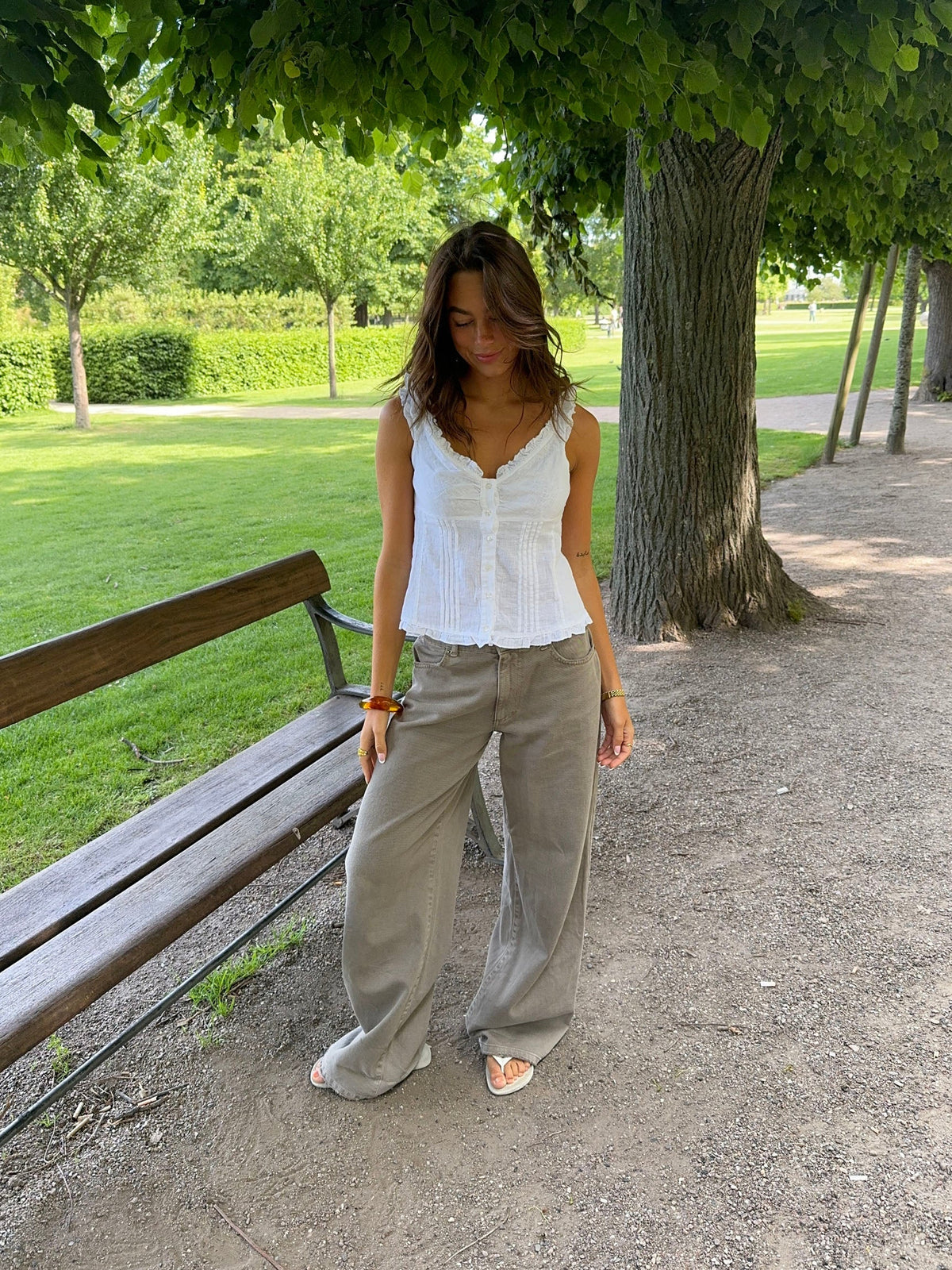 Serafina top with details – White